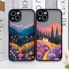 Mountain Forest Village Phone Case for IPhone 13 12 Mini 16 15 11 14 Pro Max 7 8 Plus SE X XS Shockproof Cover Sunflower Scenery
