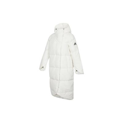Women Big Baffle Hooded Down Coat Zipper Design Warm Thickened Outdoor Casual Outerwear White GQ2509