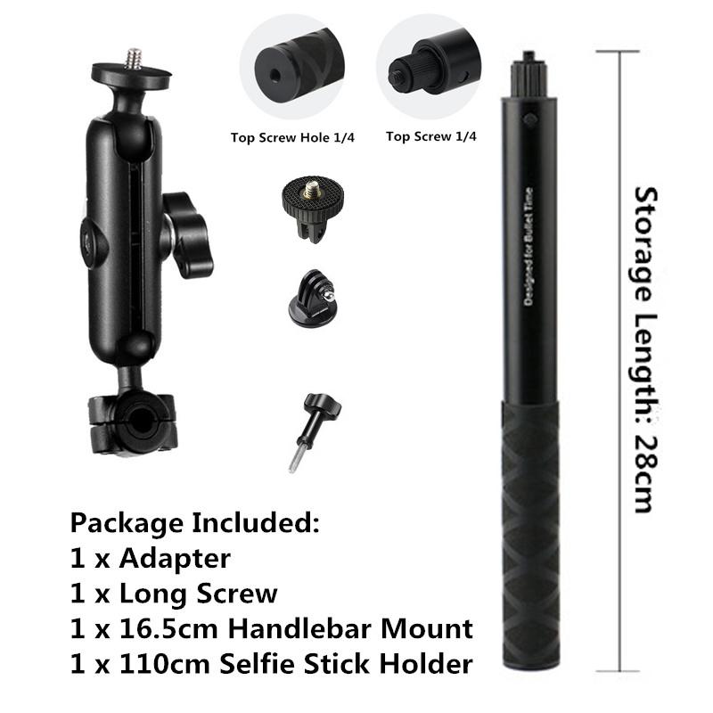 Motorcycle Bicycle Camera Holder Handlebar Mount Bike Bracket for GoPro Hero 13 12 11 10 9 8 DJI Action 5 Pro 4 3 Insta360 X5 X4