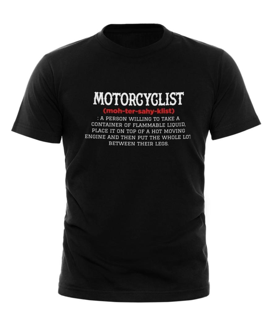 MOTORCYCLIST Dictionary Definition Funny Biker T Shirt Gift Idea Motorbike Lover Unisex T-Shirt S