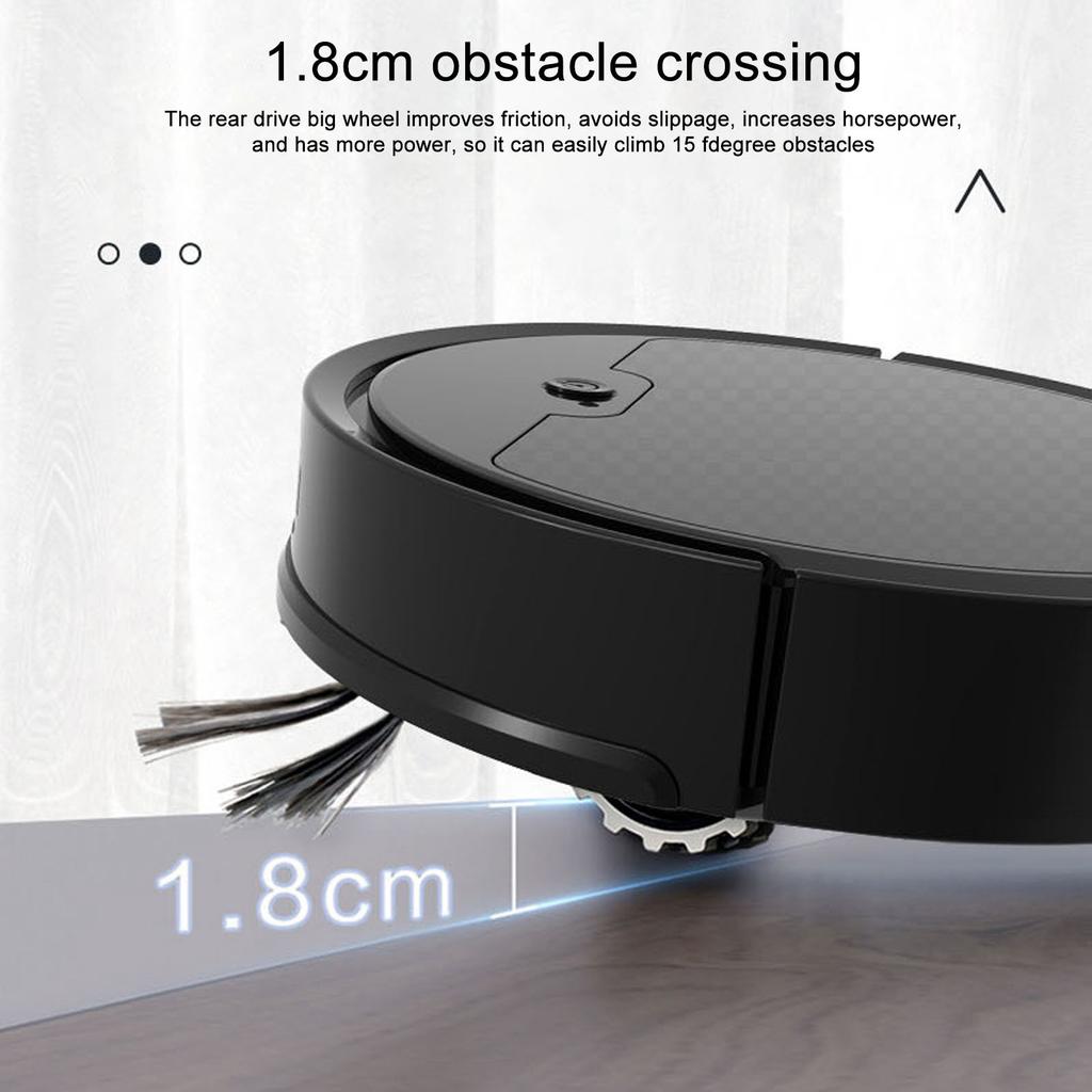 Smart 3-in-1 Robot Vacuum Cleaner with APP Remote Control 2000Pa Strong Suction USB Charging for Home Cleaning