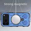 KEYSION Shockproof Magnetic Case for iPhone 17 Pro Max TPU+PC Upright Live Metal Ring Stand Phone Back Cover for iPhone 17 Air