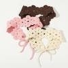 Elegantes französisches Häkel-Stirnband Retro Landhaus Gestricktes Blumen-Haarband Weich Rutschfest für Mädchen Urlaubs-Strandkleidung