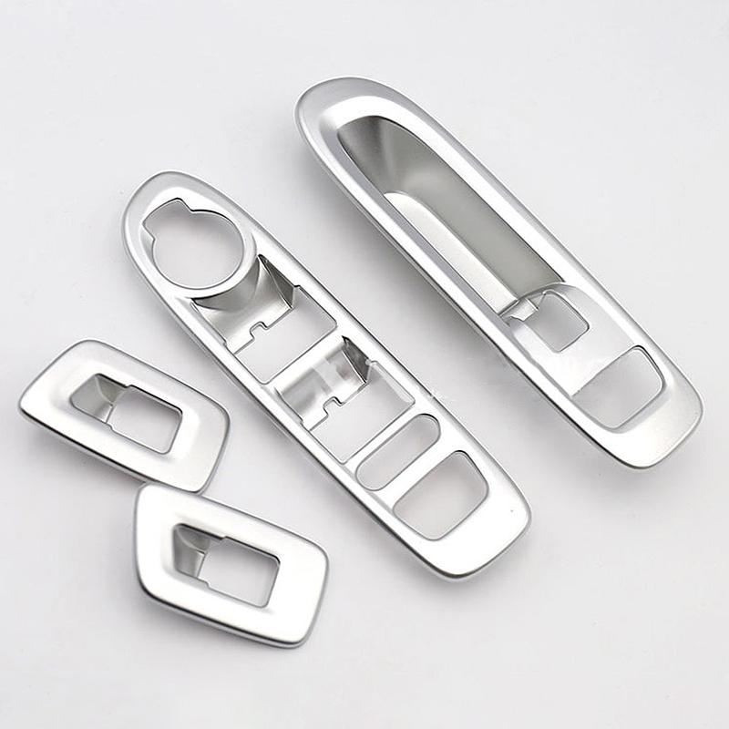 Pentru Jeep Compass 2th 2017 2018 din carbon mașină comutator de ridicare a geamului butonului capac ornamente ușă cotieră panou accesorii cadru