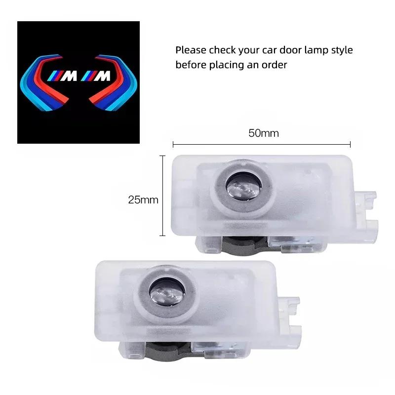 2Pcs Car Emblem Welcome Lights Auto Door Projector Lamps Accessories For BMW 3 Series I3 G20 G21 F40 2023 2022 2021 2024