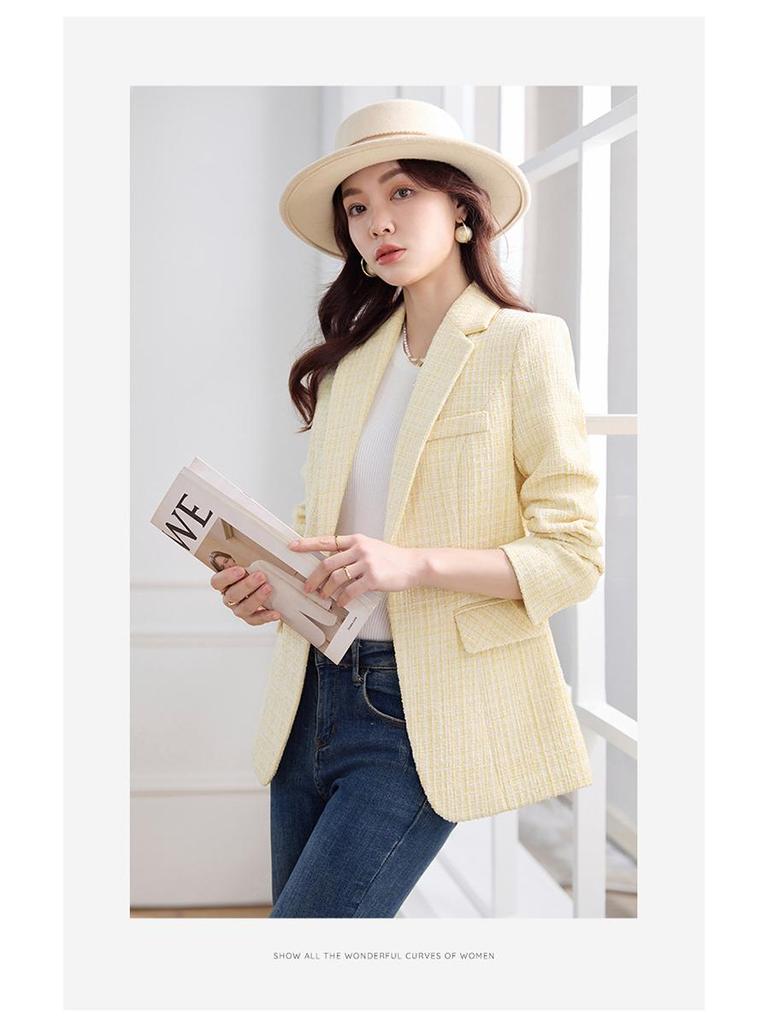 2026 Spring Pink Suit: High-End Casual Slimming Jacket for a Fresh, Trendy Look