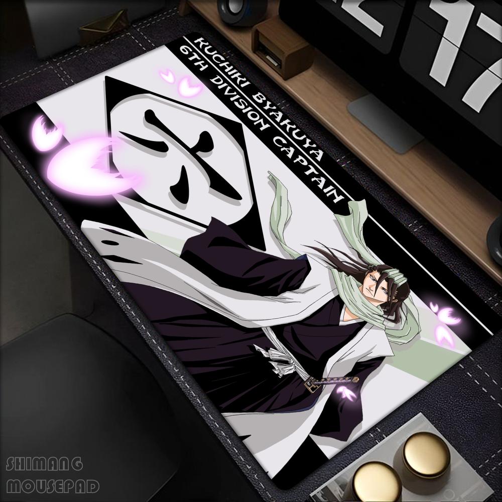 Heißes Bleichmauspad Anime Groß Kuchiki Byakuya Mauspads Manga-Panel Laptop Büro Gummi Weich Tisch PC Gaming HD-Druckmatte