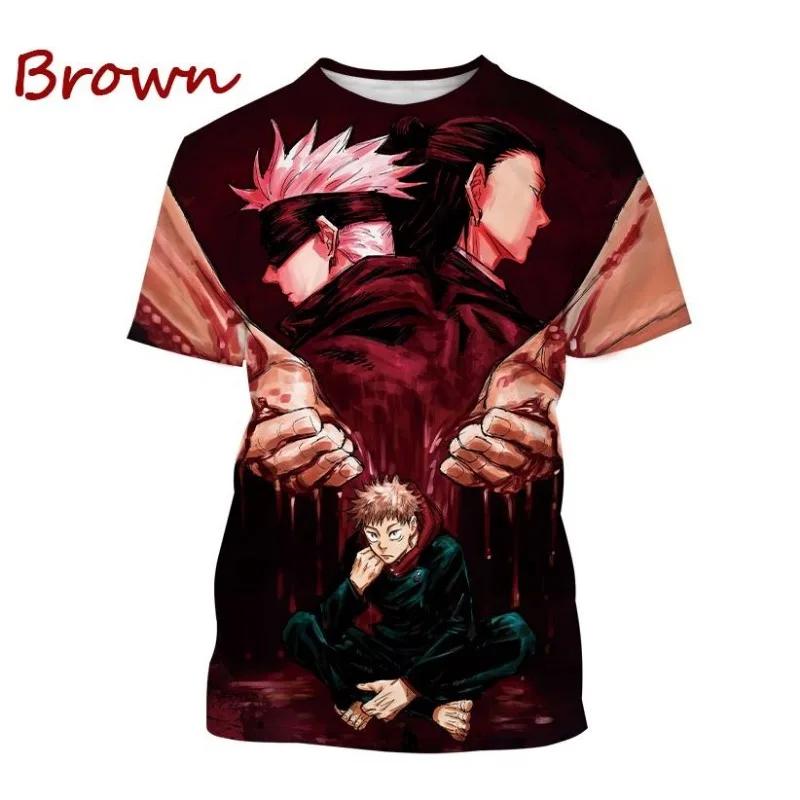Jujutsu Kaisen Koszulka do druku 3D Moda Anime Okrągły dekolt Krótkie rękawy Codzienne Koszulki Unisex Odzież męska Koszulki Cosplay