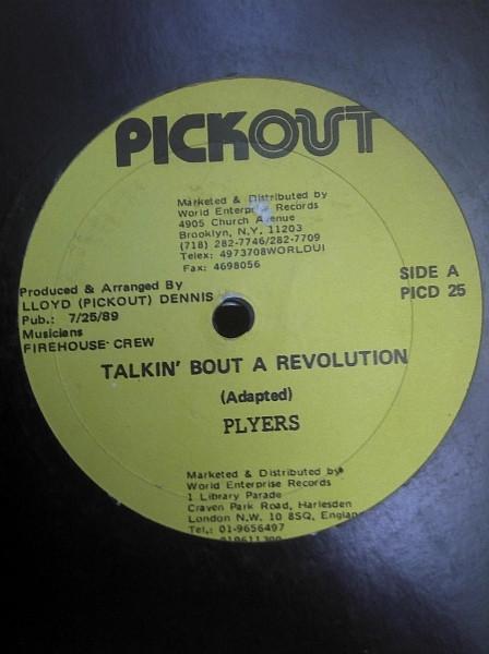 

LP Record PLIERS Talkin Bout A Revolution PICD25 Pickout 1989 Jamaica Reggae Ska Dub Used