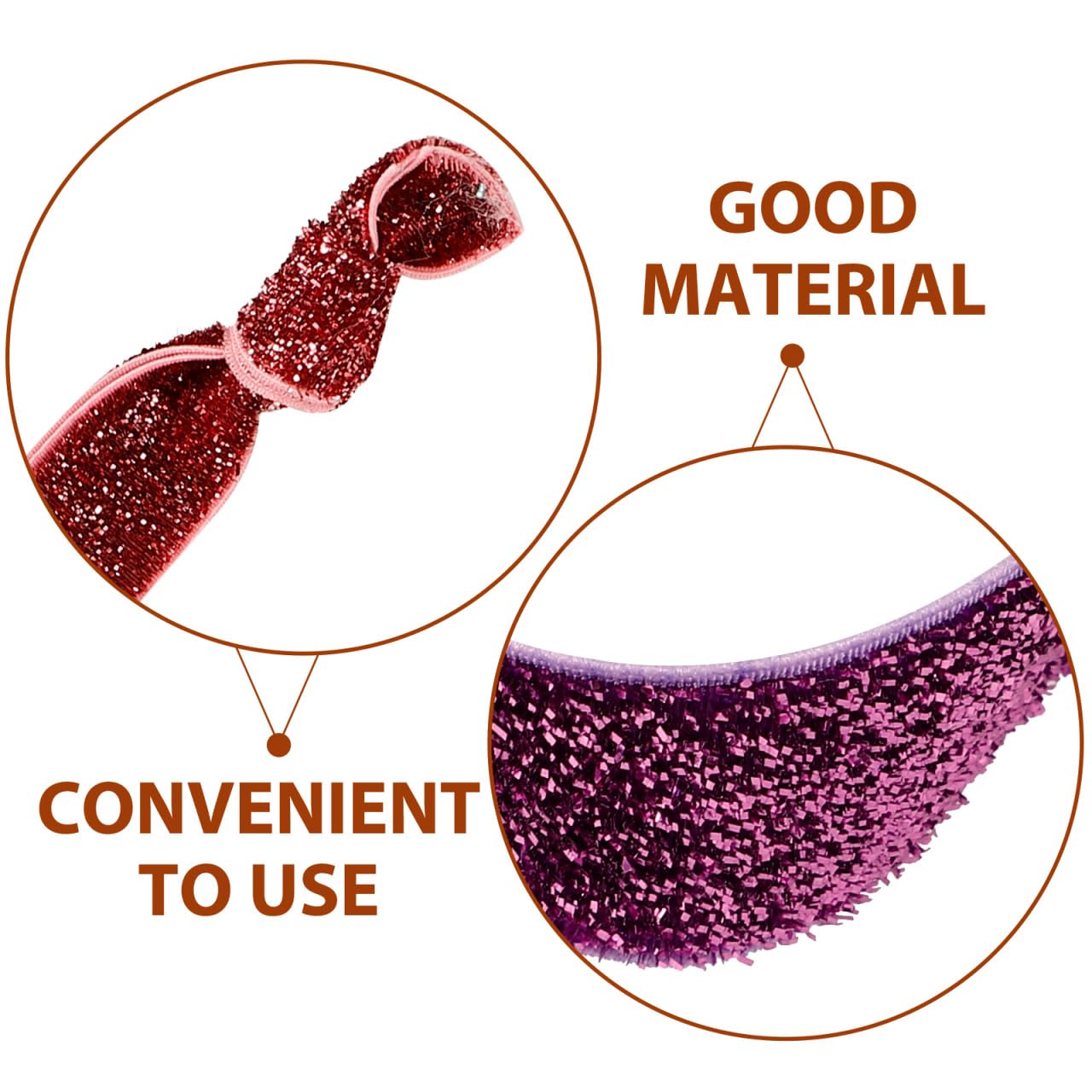

Lurrose 18 шт. Блестящие резинки для волос без заломов, держатели для хвостика, эластичные ленты для волос (Ассортимент цветов)