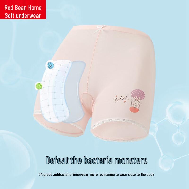 Hodohome Girls' Modal 3A Antibacterial Safety Underwear (2-Pack)