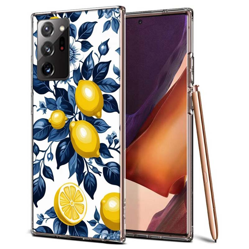 Mediterranean Lemon Phone Case for Samsung A55 A35 A25 A15 A07 A05S A16 A17 A26 A36 A37 A56 A57 Galaxy Note 20 10 A50S A71 A51 A