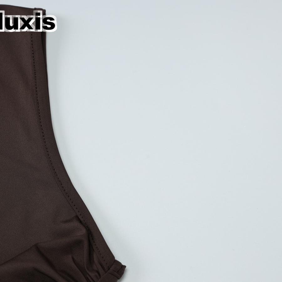 Women's Summer New Fashion Personality Tiered Ruffles Slim Fit Crew Neck Sleeveless Dress