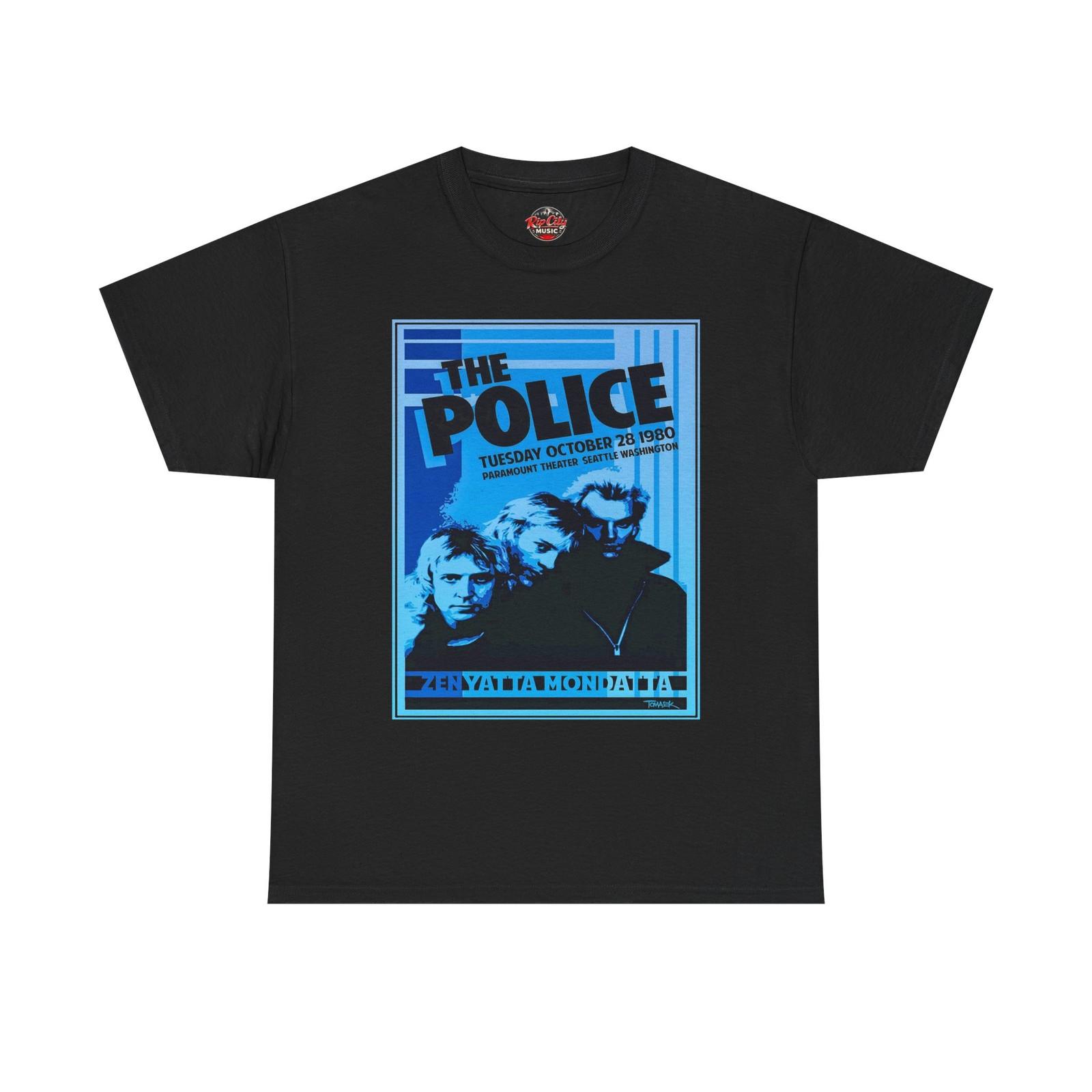 The Police Oct 28 Paramount Theater Seattle WA Retro Concert Poster T-Shirt L