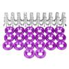 40pcs M6 Aluminum Hex Head Bolts & Fender Washer Screws - Universal Car Modification JDM Auto Bumper Engine Concave Fasteners