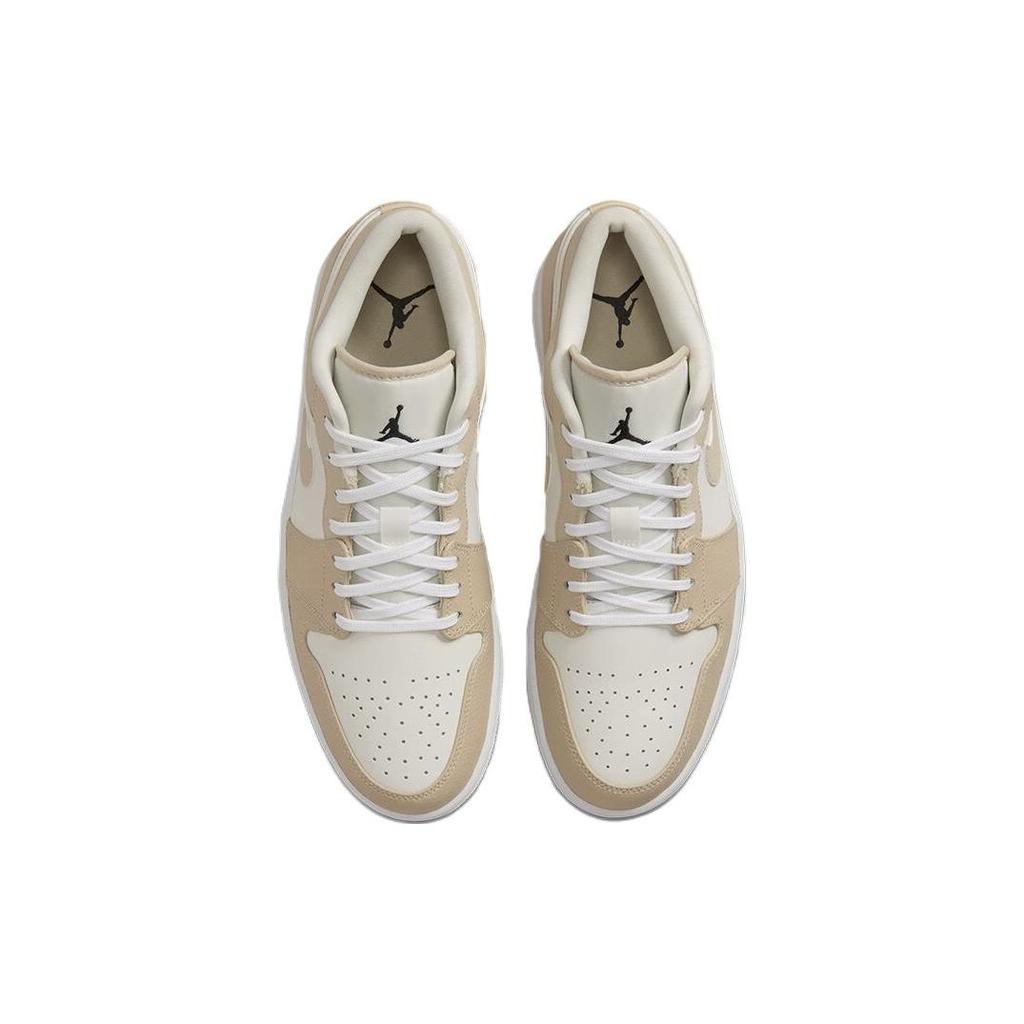 Air Jordan 1 Low SE Yelken Rattan Erkek Spor Ayakkabı Krem Beyaz Siyah FB7168-121