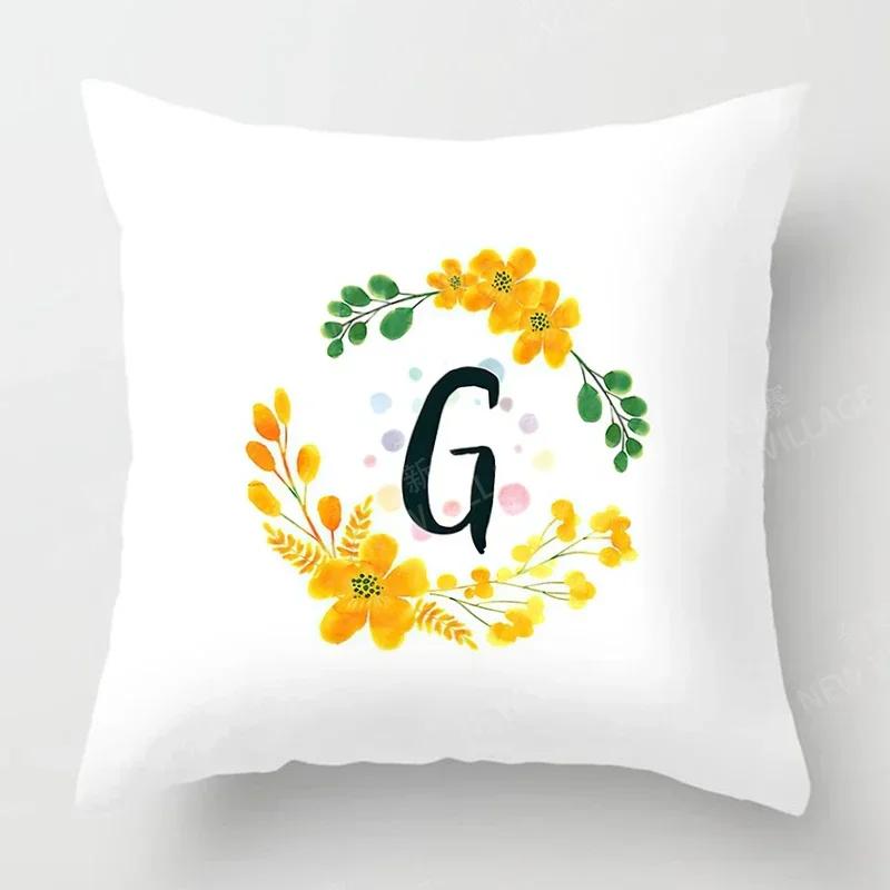 Nordic Fall Home Decor Autumn Throw Pillow Case Sofa Cushion Cover Modern  Letter