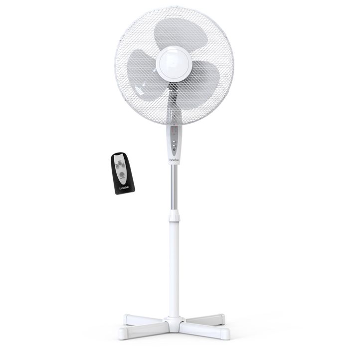 Ventilateur sur Pied - Briebe - BRI-FN122397W - 45W - Télécommande - Minuterie 7,5h