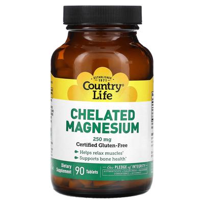 Chelated Magnesium, 250Mg, 90 Tablets