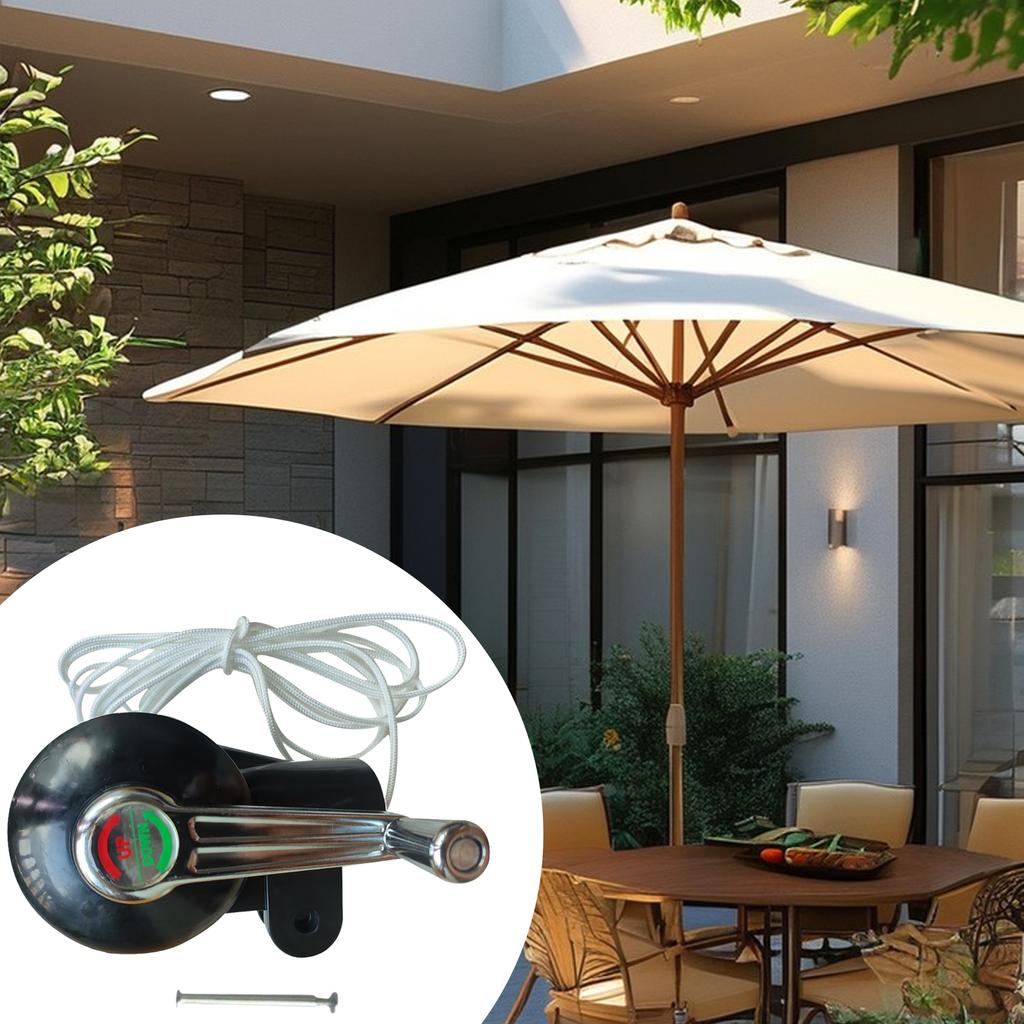 Parasol Hand Crank Replacement Sturdy Patio Umbrella Crank Handle Sunshade Attachment for Lawn Courtyard Picnic Party Pool