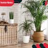 Plastic Flower Pot for Flowers and Herbs on the Balcony or Terrace, White, 15 cm, 2 pcs.