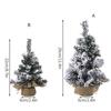 Realistic Snow Covered Christmas Tree Decoration Delicate Burlap Base Snowy Christmas Tree for Home & Office Festival