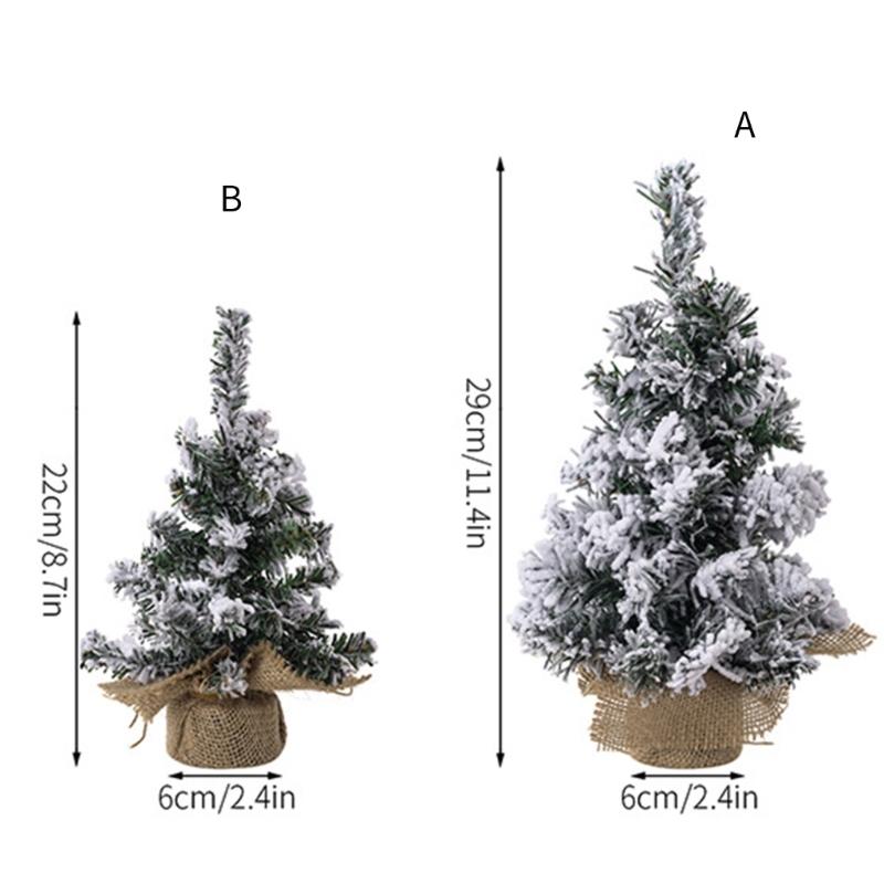 Realistic Snow Covered Christmas Tree Decoration Delicate Burlap Base Snowy Christmas Tree for Home & Office Festival