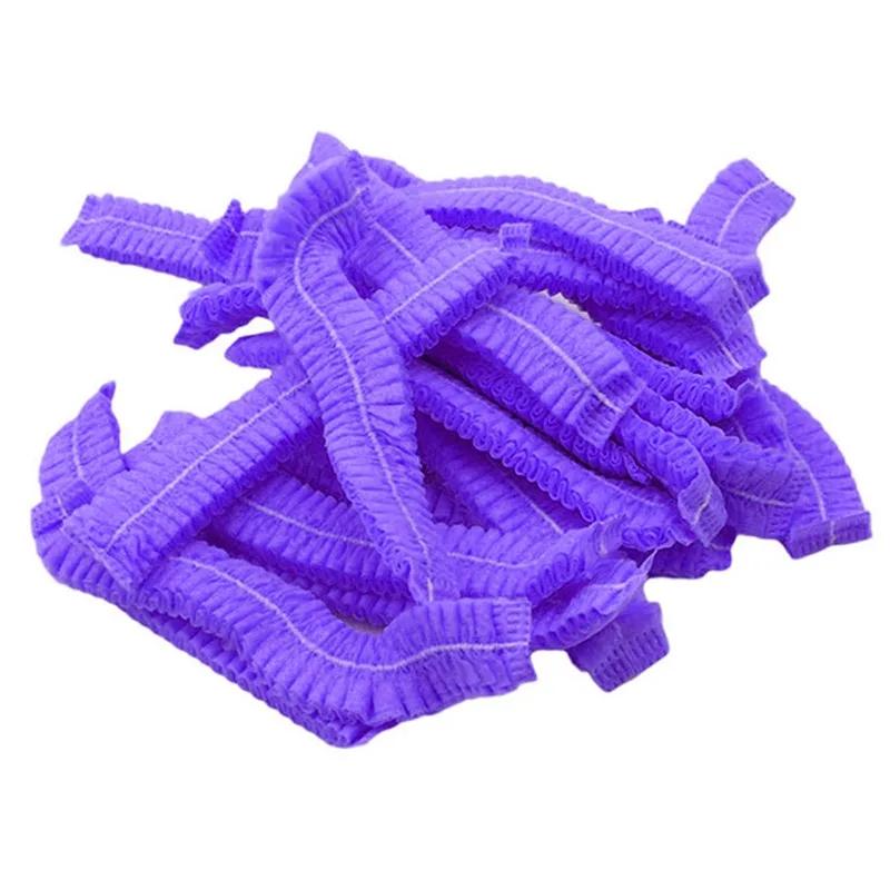 100pcs/Pack Disposable Bathing Cap Hair Head Covers Net Bouffant Dustproof Anti Dust Caps Breathable Shower Bathing Hats Kitchen