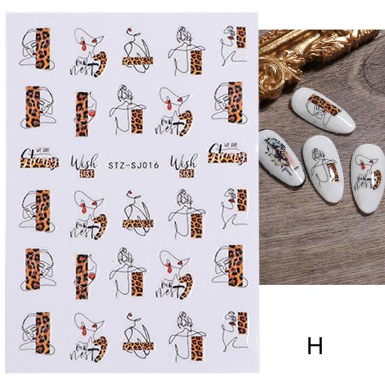 Nail Art Decal Self Adhesive Decorative No Odor Stylish DIY Manicure Sticker Slider Supplies