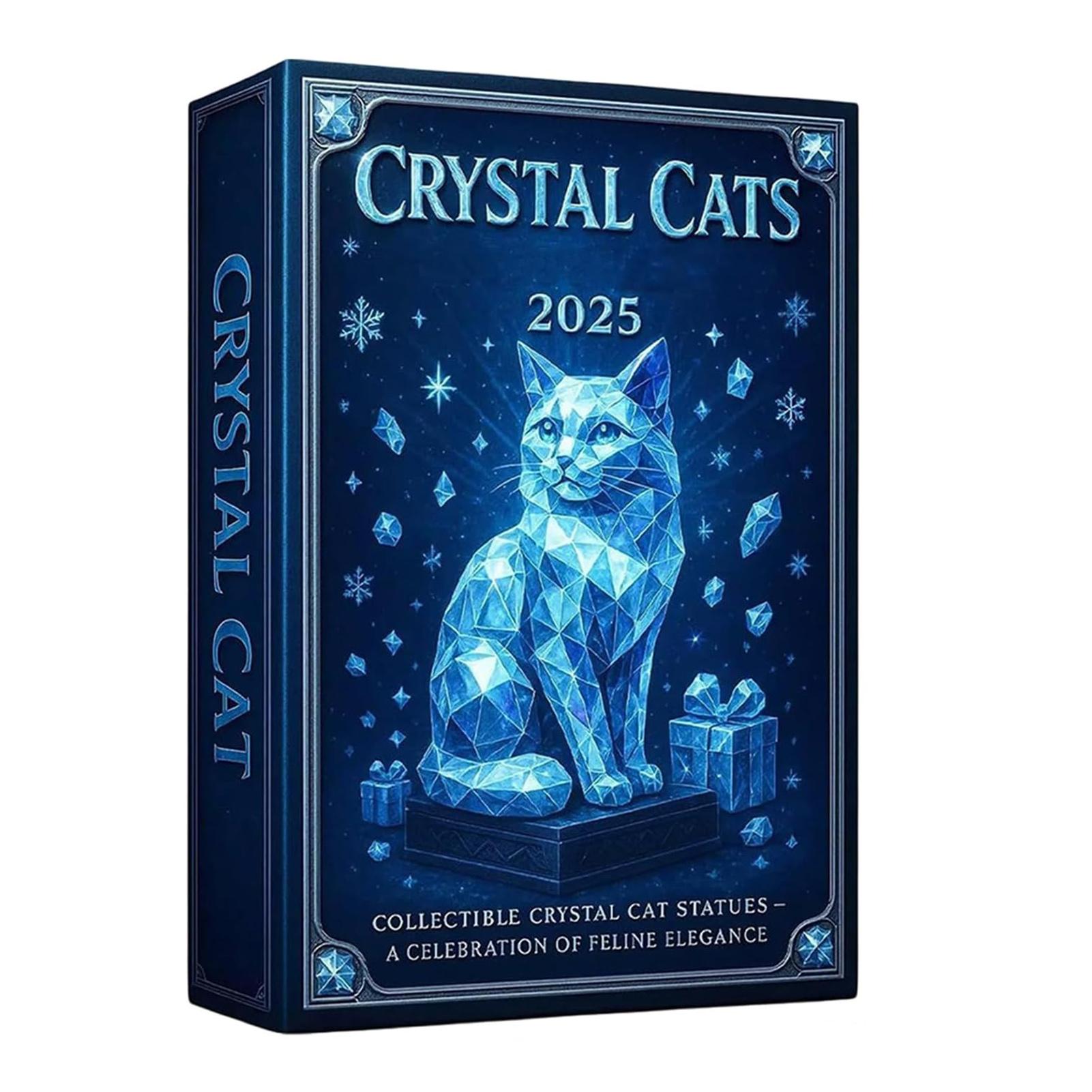 

2025 Crystals Cats Advents Calendar 24 Day Xmas Tree Ornament Present Box Enchanting Crystals Cat Surprises Present L