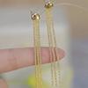 Gold Colour Sparkling Long Tassel Earrings Women Fashion Personality Prom Accessories Party  Anniversary Birthday Gifts