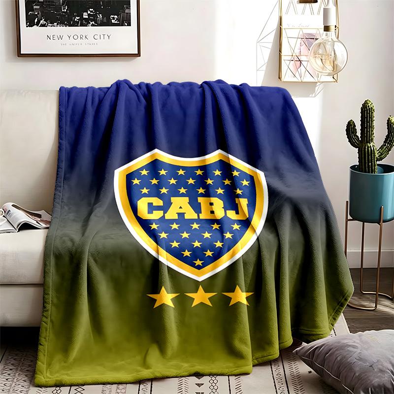 Couvertures en flanelle personnalisées Thème Club Atletico Boca Juniors Pour l'extérieur Douces et adaptées à toutes les saisons Parfaites pour les canapés, les lits et le camping