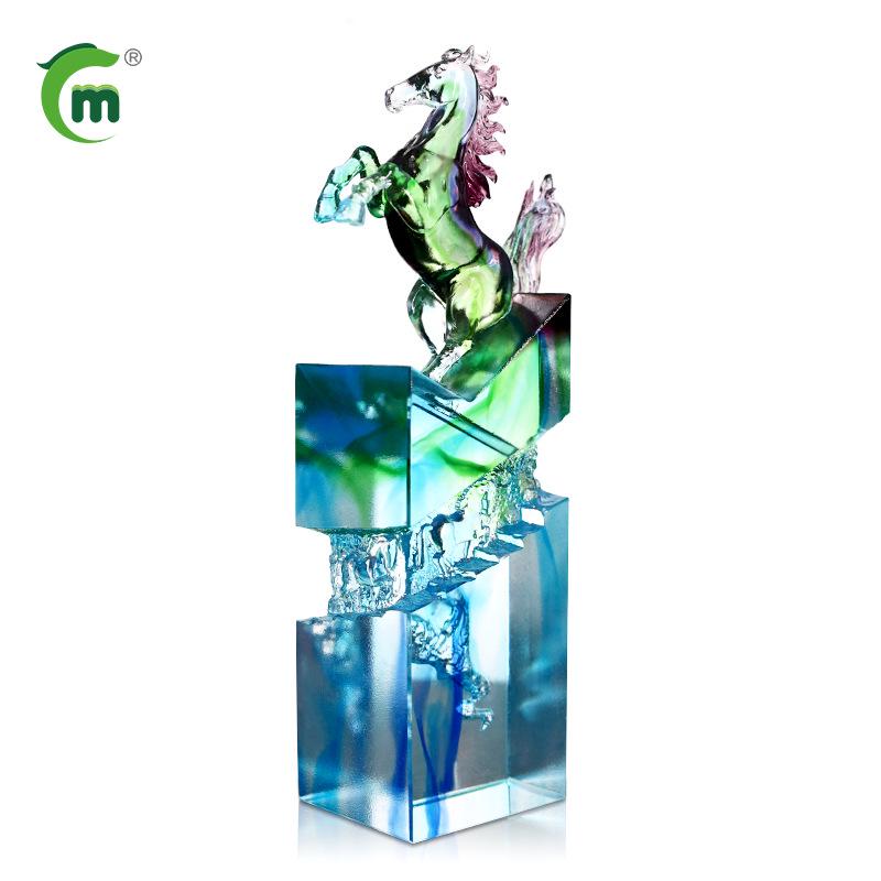 Fengming Glazed Chinese Zodiac Horse Figurine - Gift & Home Decor for Friends, Clients, Colleagues