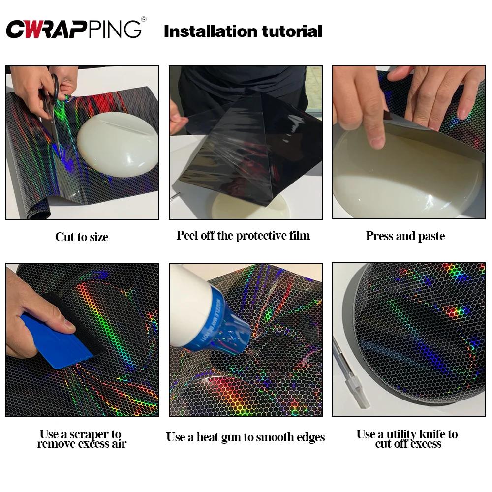 Carbon Fiber Film PET Vinyl Auto Tuning Black Car Body Film Motorcycle Stickers Waterproof Carbon Fiber Interior Car Accessories