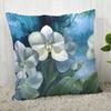 Neue Orchideenmalerei Kissenbezug Schlafzimmer Home Office Dekorative Blumen Kissenhülle Quadratisch Reißverschluss Kissenbezüge Satin Weich Kein Ausbleichen