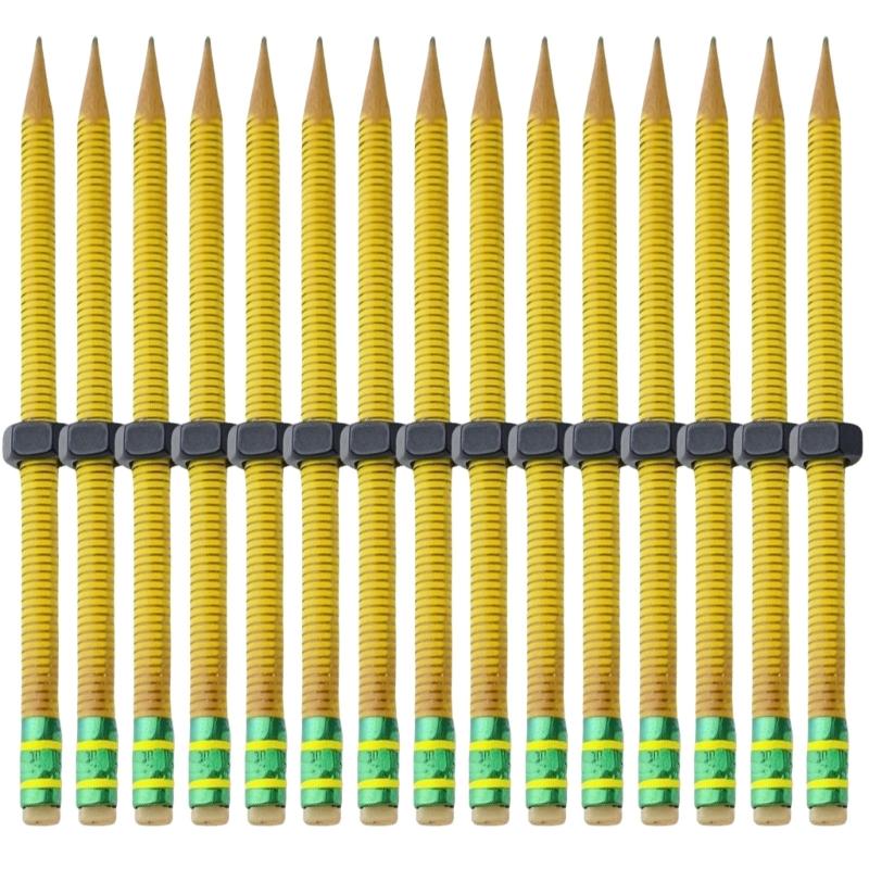 Quiet Wooden Threaded Pencil With Rotating Metal Nut Design For Classroom Concentration Focusing Aid Stress Relief Tool