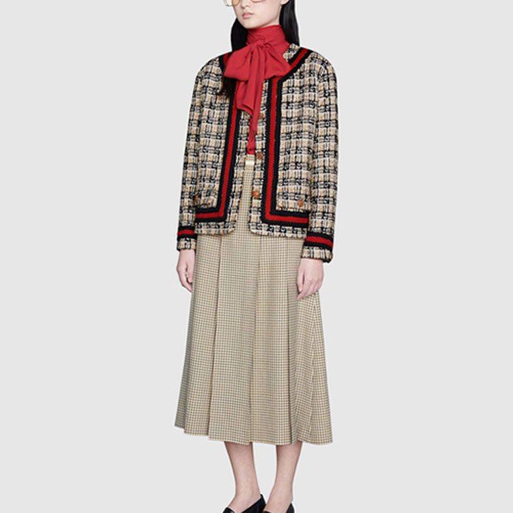 Previous Season Check Tweed Jacket 652255-ZAGLP-2254