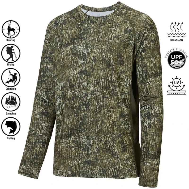 Herre Langærmede Fiskeskjorter Afslappet Sportstøj T-shirts Streetwear Campingture Firma Teambuilding