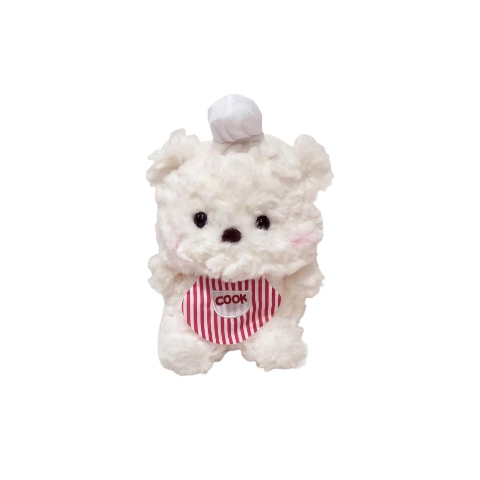 

Plush Bear Stuffed Animal Soft Toy with Chef Hat and Apron Stuffed Plush Doll for Kids and Collectors Suitable for Home and Office Decoration One Size