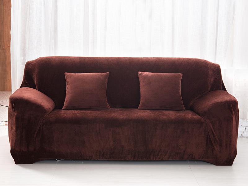 Verdickter Plüsch-Sofabezug All-inclusive Kombinationssofa Stoffsofa Kissen Einfacher moderner Sofabezug Europäischer Sofabezug