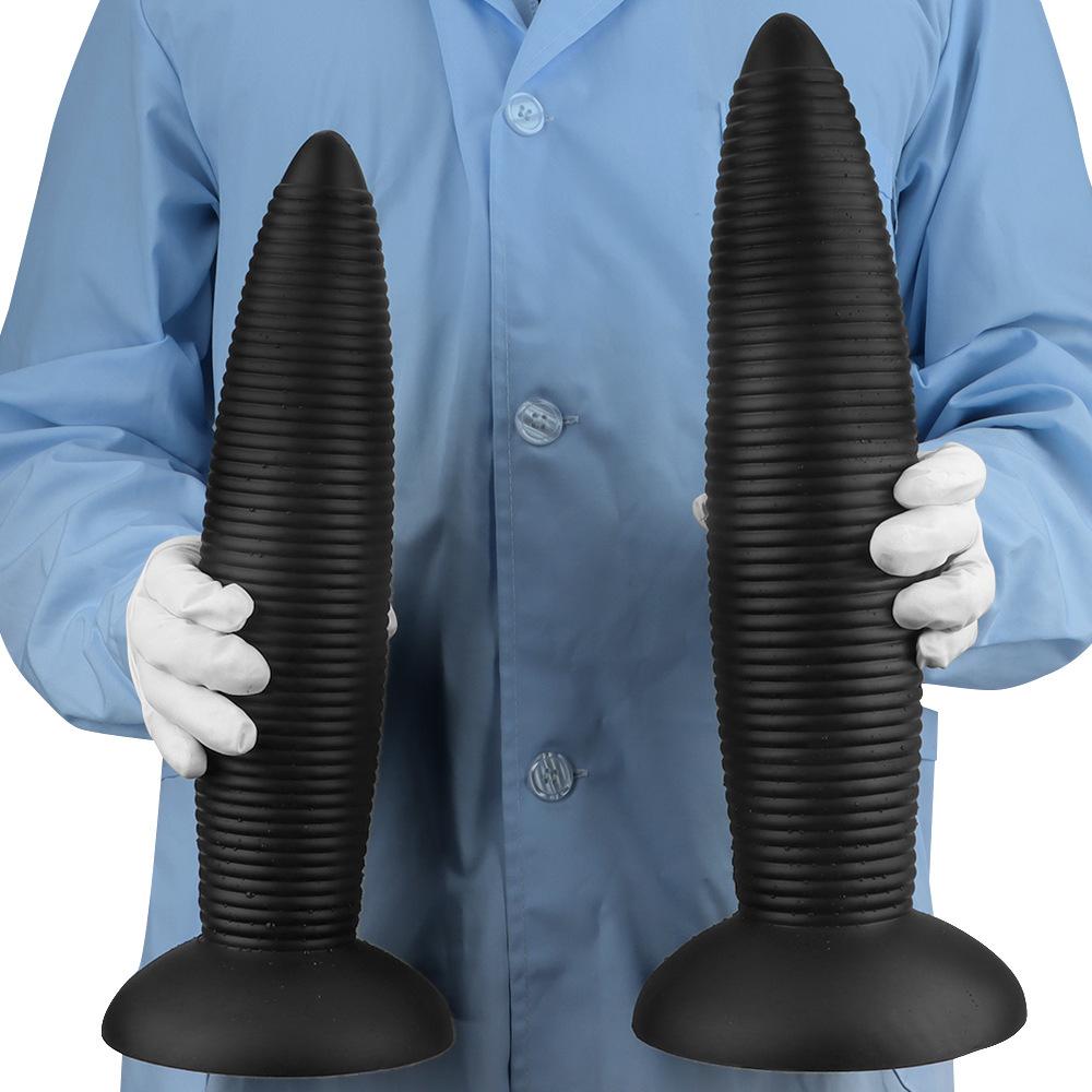 Silicone Pointed  Oversized  Ultra Long 8cm Thread  Giant Penis Anal Plug Boxing Supplies Oversized  Ultra Thick Male