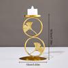Iron Art Candlestick Ginkgo Leaf Candle Holder Ornaments Ambience Home Decoration