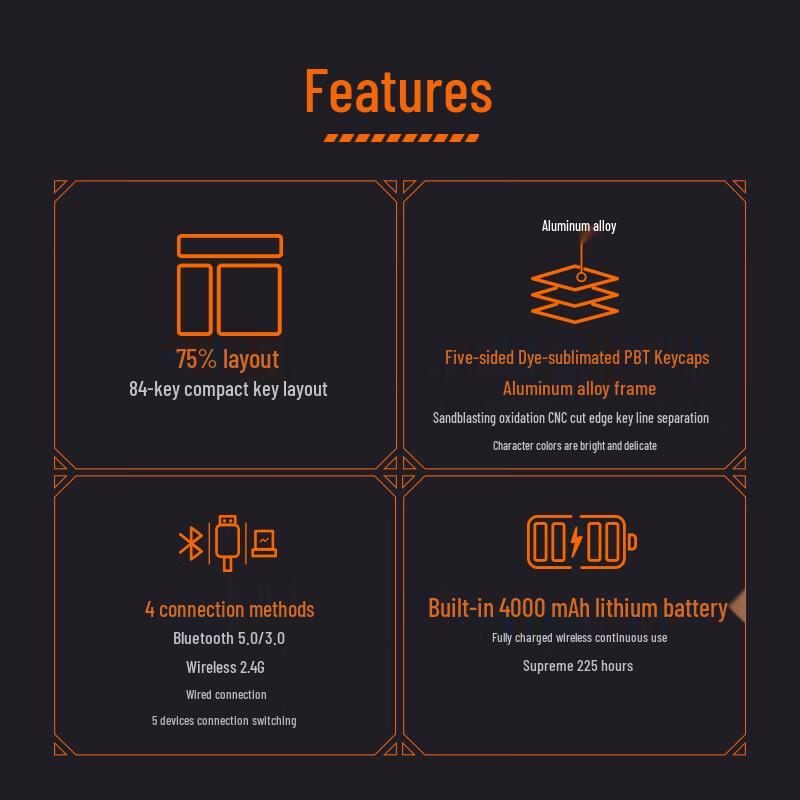 

Rapoo V700-8A Tri-Mode Mechanical Keyboard