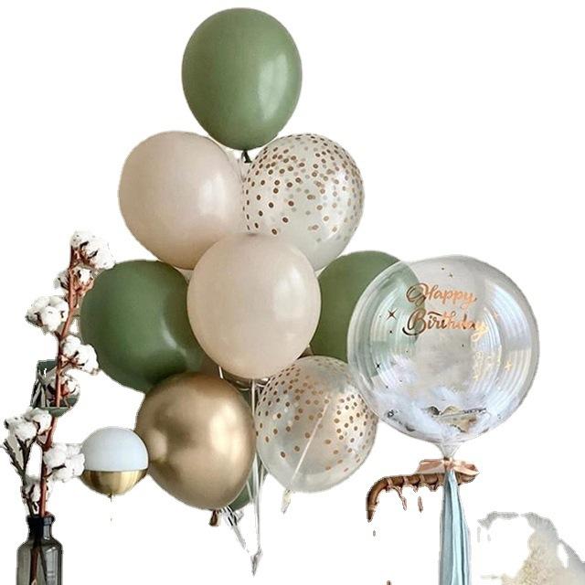 Bean Paste Green Latex Decorated Balloon Chain Package Decorated Wedding Avocado Party Vintage Bean Paste Green