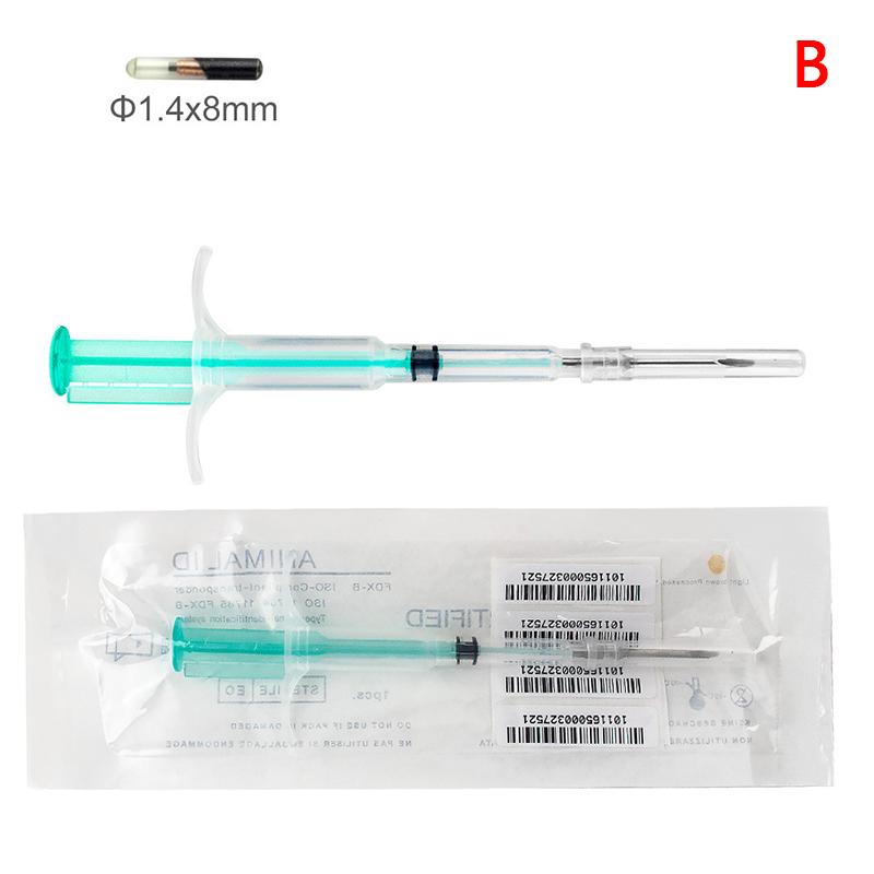 

1.25*7mm/1.4*8mm/2.12*12mm Pet Animal Microchip Syringe Horse Dog Microchip Pet Chip Animal Chip Syringe For Dogs Cats Fish