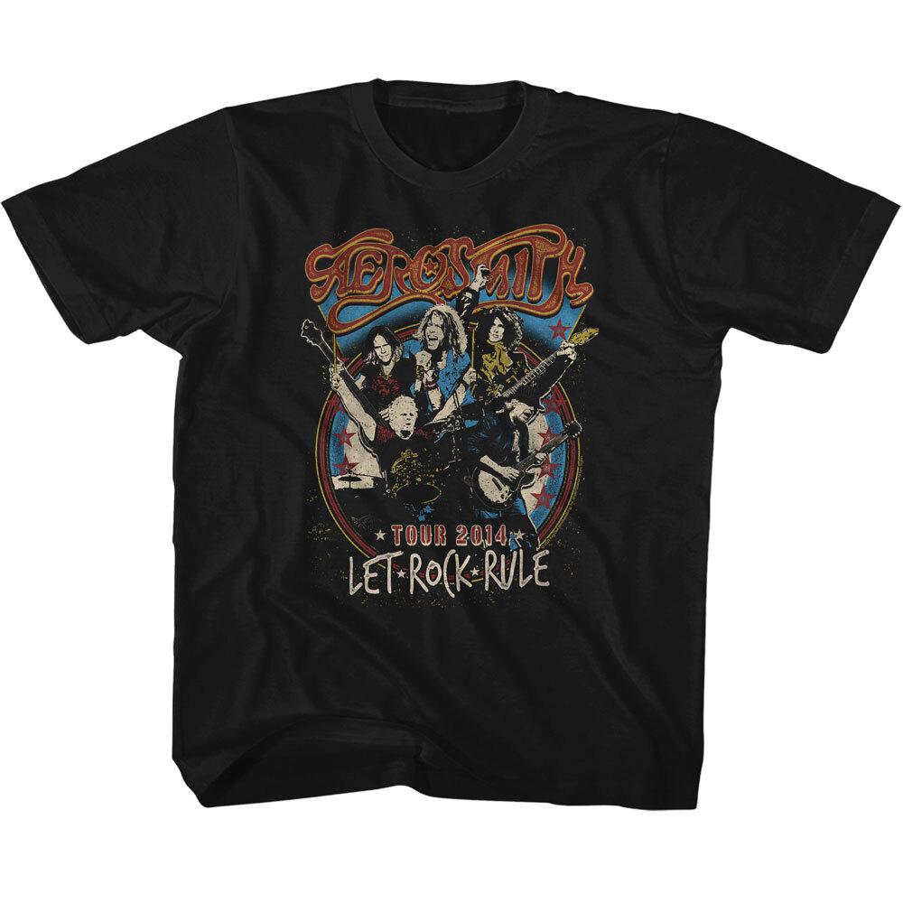 Aerosmith Let Rock Rule Tour 2014 On Stage Youth T Shirt Rock Band Music XXXL