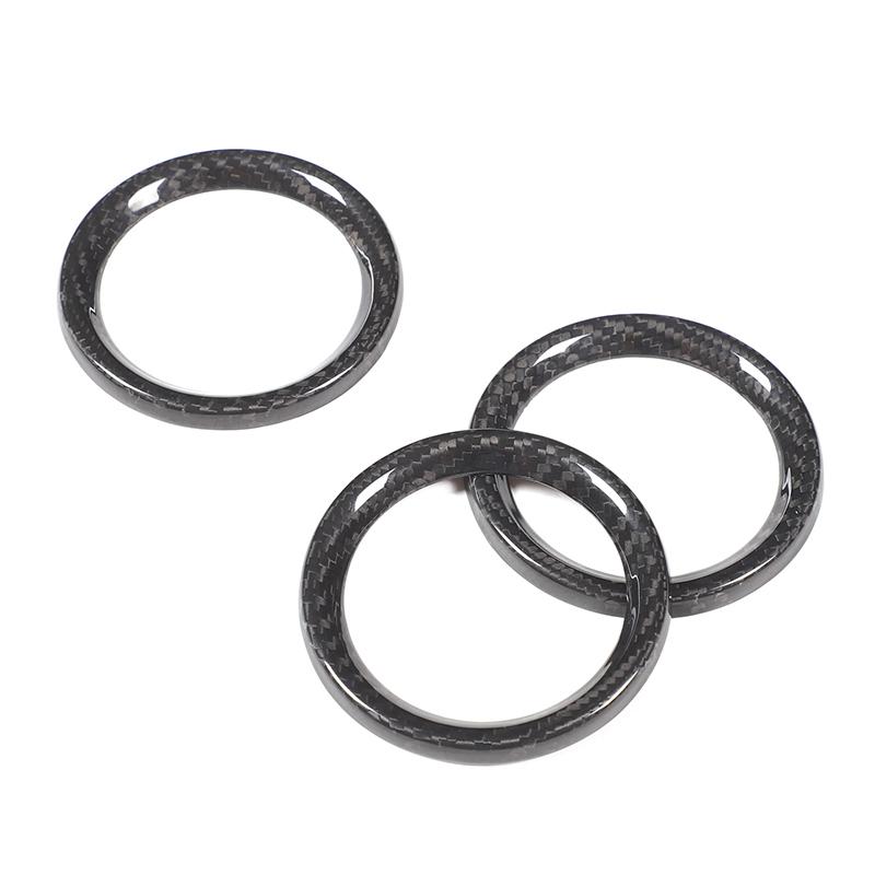 Real Carbon Fiber Central Control trument Panel Clock Decoration Ring Suitable for Nissan 370Z Z34 2009-