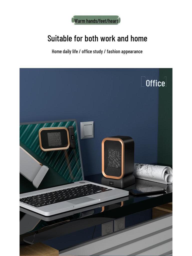 Portable Desktop Electric Fan Heater for Quick Heating