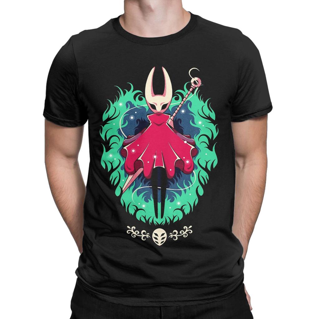 Hollow Knight Silksong Hornet Herren T-Shirts Neuheit T-Shirt Kurzarm Rundhals T-Shirt 100% Baumwolle Geschenkidee Tops