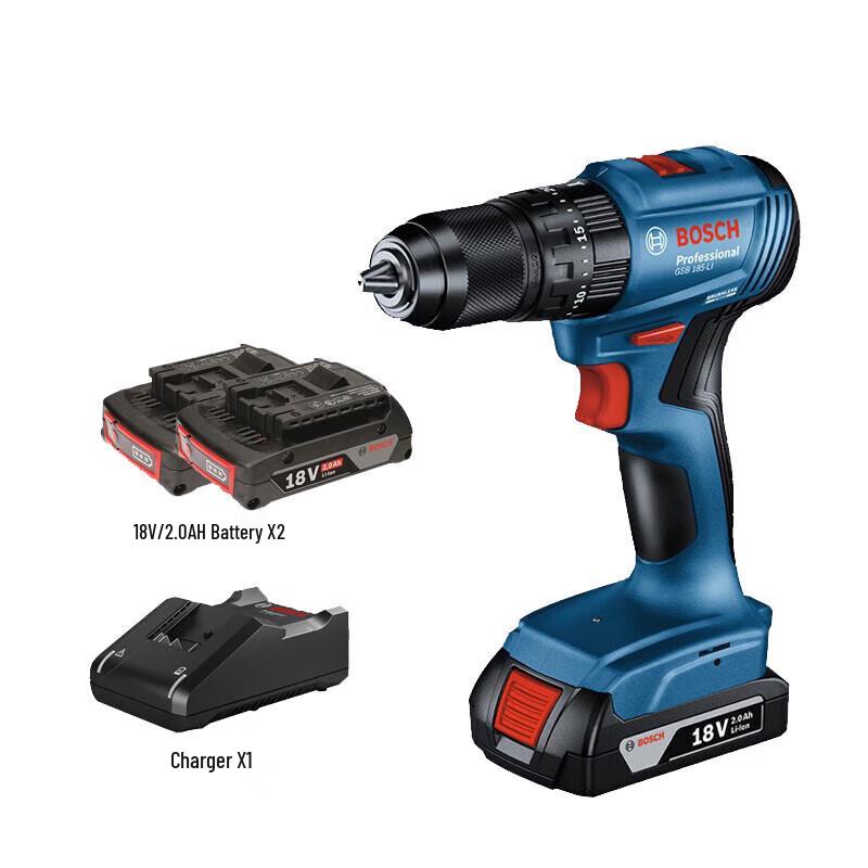Bosch GSB 185-LI Brushless Cordless Impact Drill/Driver with Dual Batteries CN plug (adapter included)